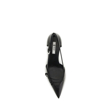 Prada Black Goatskin High Heel Pumps