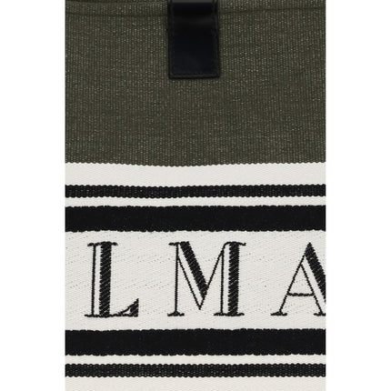 Balmain Black Cotton Shoulder Bag