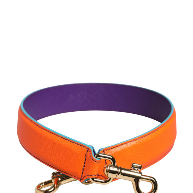 Dolce & Gabbana Orange Purple Calf Leather Bag Accessory  Shoulder Strap