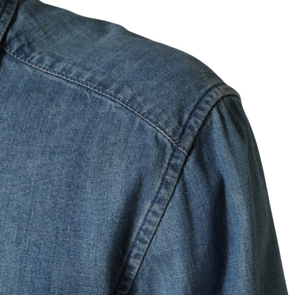 Dolce & Gabbana Blue Cotton Stretch Casual Denim Slim Shirt