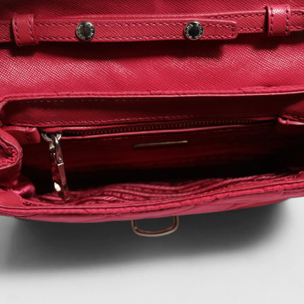 Prada Pink Quilted Tessuto Impuntu Nylon Flap Crossbody Bag