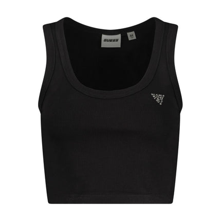 Guess Jeans Black Viscose Women's Tank Top