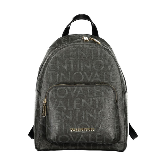 Mario Valentino Black Polyurethane Womens Backpack