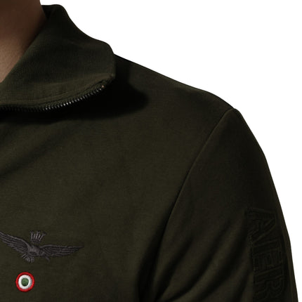 Aeronautica Militare MilitaryGreen HalfZip Sweatshirt Sweater