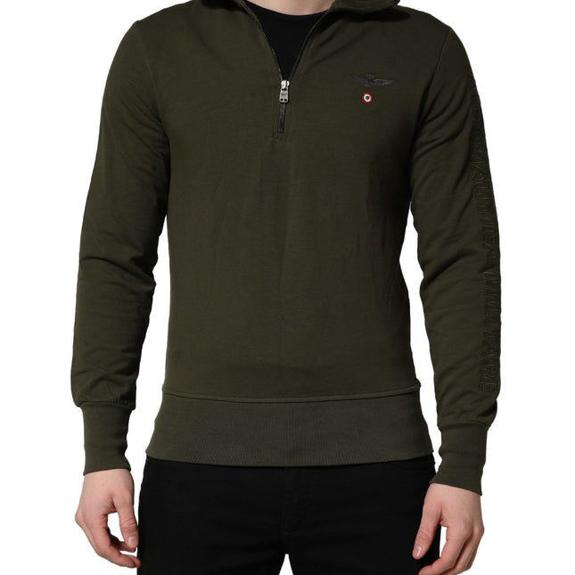 Aeronautica Militare MilitaryGreen HalfZip Sweatshirt Sweater