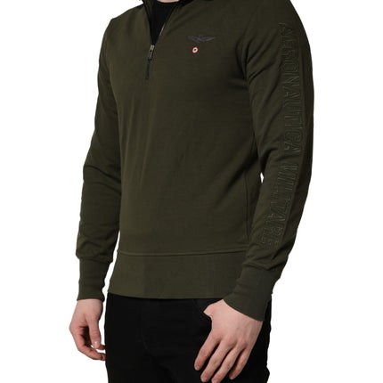 Aeronautica Militare MilitaryGreen HalfZip Sweatshirt Sweater