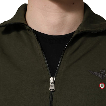 Aeronautica Militare MilitaryGreen HalfZip Sweatshirt Sweater