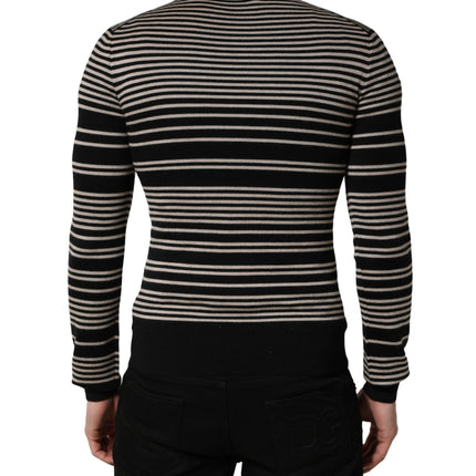 Dolce & Gabbana Multicolor Cashmere Striped CrewNeck Sweater
