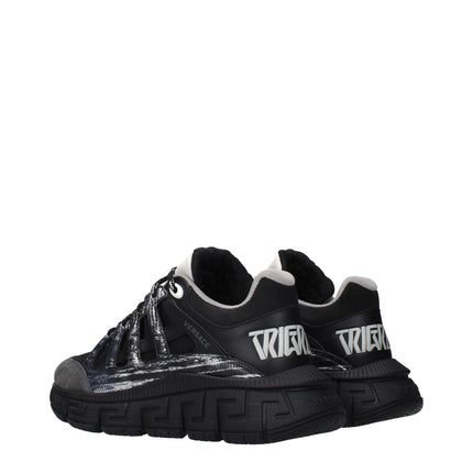 Versace Black Fabric Athletic Sneakers