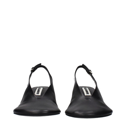 Jil Sander Black Leather High Heel Pumps