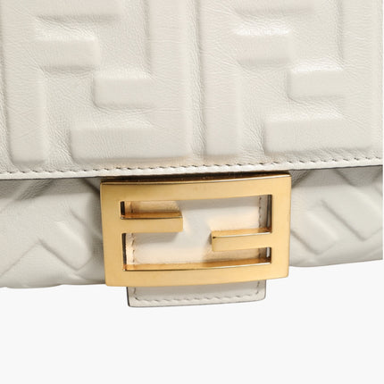 Fendi FF Embossed Baguette Nappa Leather Bag