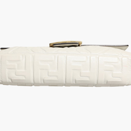 Fendi FF Embossed Baguette Nappa Leather Bag