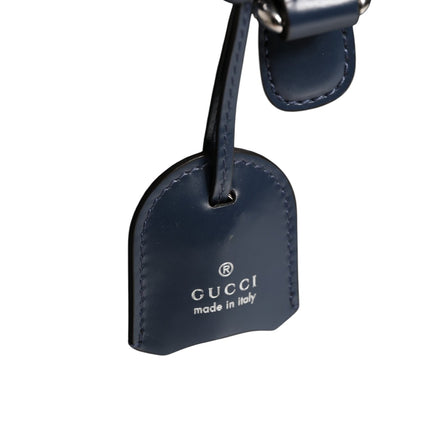 Gucci Blue Smooth Leather Lady Lock Shouler Bag
