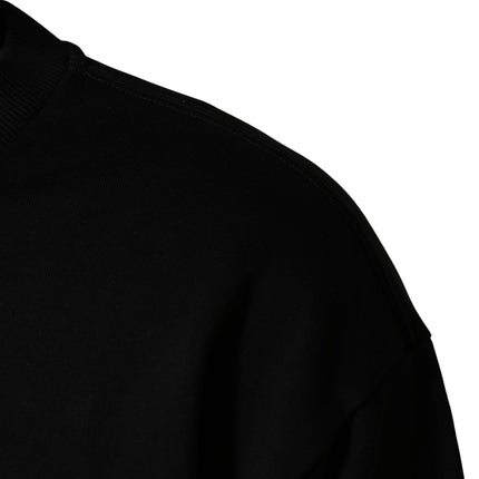 Dolce & Gabbana Black Logo Milano Cotton Sweatshirt Sweater