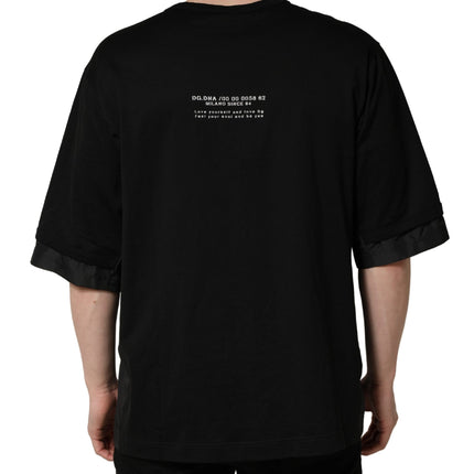 Dolce & Gabbana Black Camouflage Pocket Oversized T-shirt