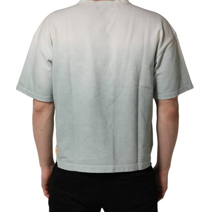 Dolce & Gabbana Green Tie-Dye Graphic Print Cotton Crewneck  T-shirt