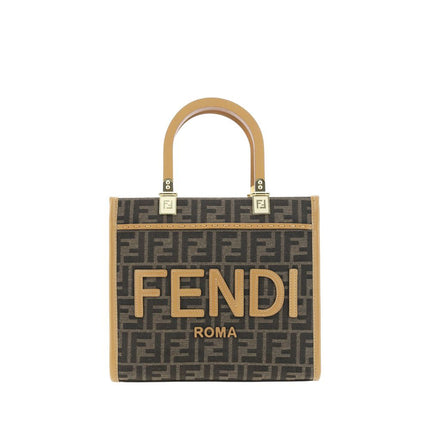 Fendi Brown Fabric Shoulder Bag