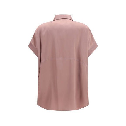 Brunello Cucinelli Multicolor Silk Shortsleeve Shirt