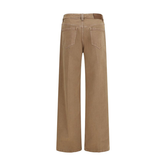 Brunello Cucinelli Brown Cotton Straight-Leg Jeans