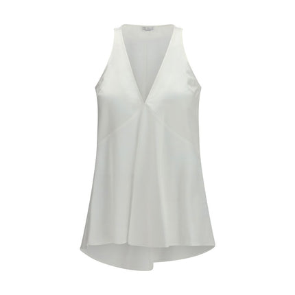 Brunello Cucinelli White Cotton Shirt