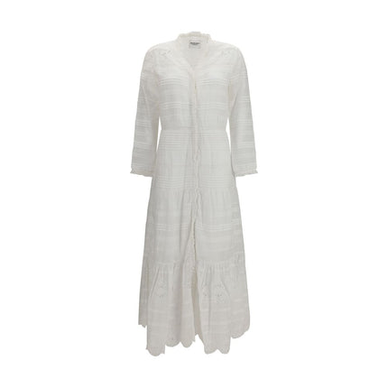 Marant Etoile White Cotton Casual Dress