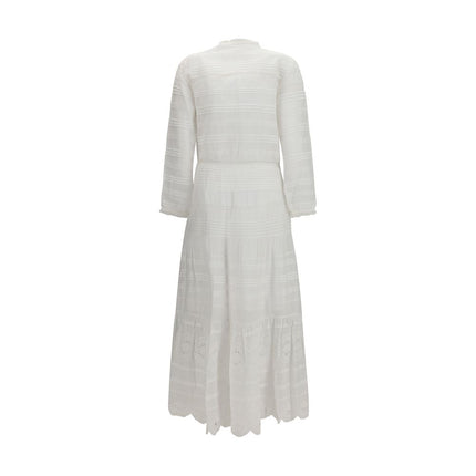 Marant Etoile White Cotton Casual Dress
