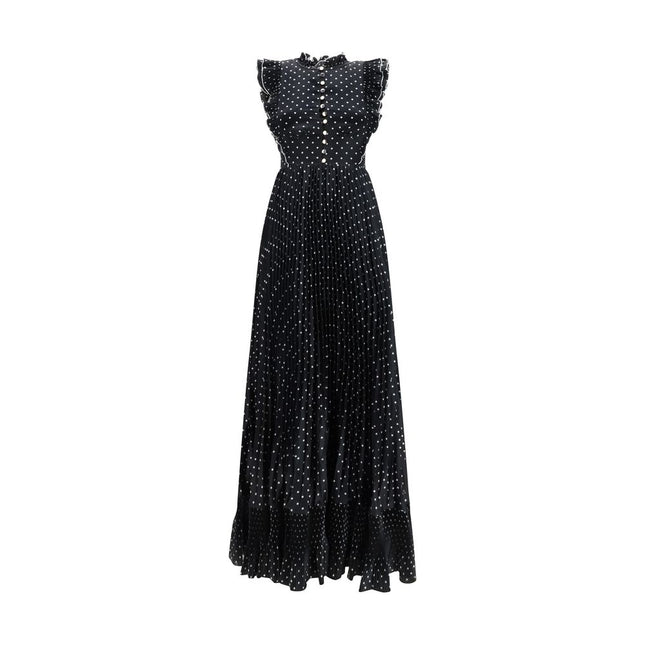 Self-Portrait Black Polyester Casual Dress