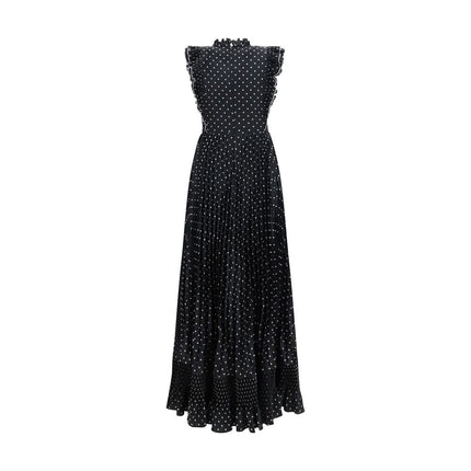 Self-Portrait Black Polyester Casual Dress