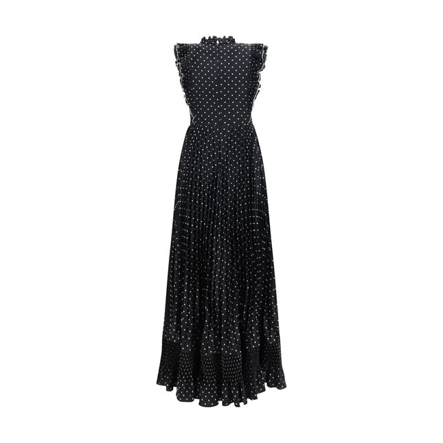 Self-Portrait Black Polyester Casual Dress