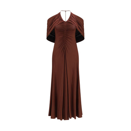 Self-Portrait Brown Viscose Casual Dress