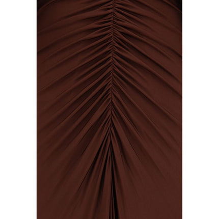 Self-Portrait Brown Viscose Casual Dress