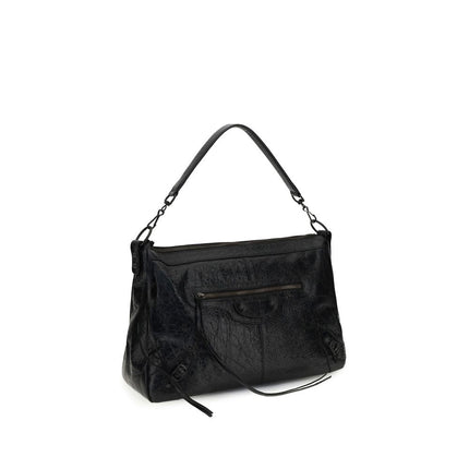 Balenciaga Black Lamb Ovis Aries Aries Shoulder Bag
