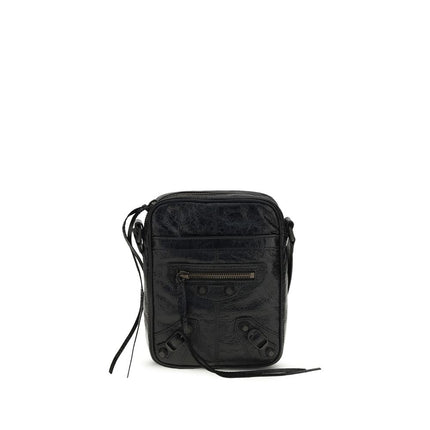 Balenciaga Black Lamb Ovis Aries Aries Shoulder Bag