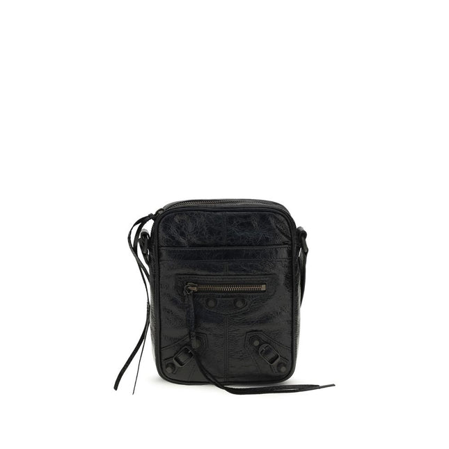 Balenciaga Black Lamb Ovis Aries Aries Shoulder Bag