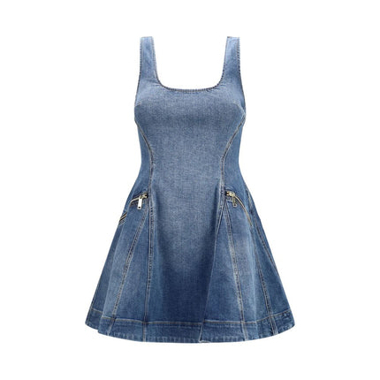 Self-Portrait Blue Cotton Casual Dress
