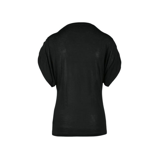 Dondup Black Viscose T-Shirt