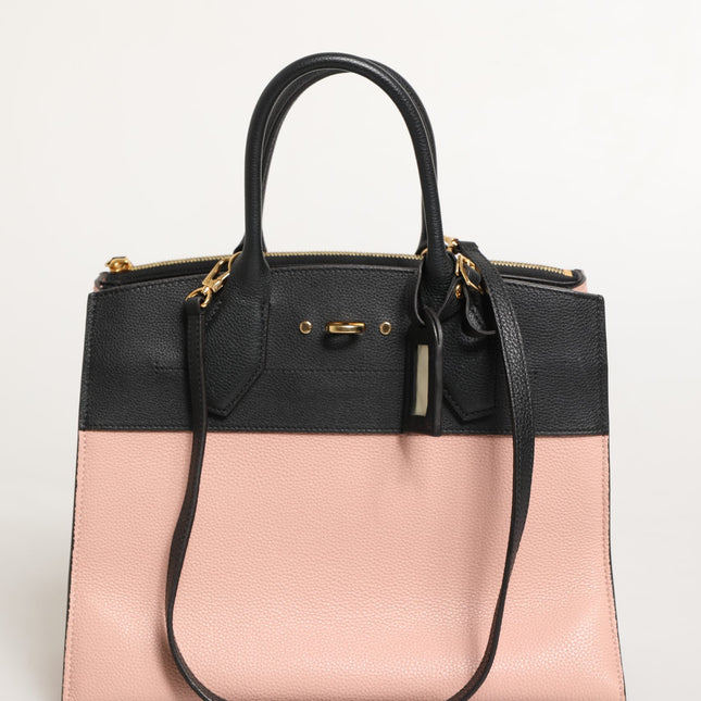 Louis Vuitton Pink and Black Leather City Steamer Leather Handbag