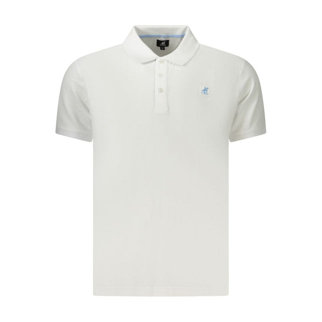 U.S. Grand White Cotton Men's Polo Shirt