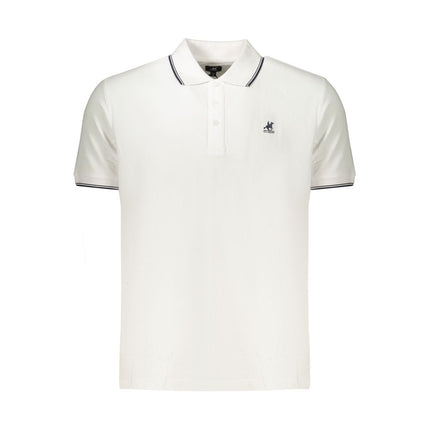 U.S. Grand White Cotton Men's Polo Shirt