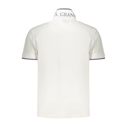 U.S. Grand White Cotton Men's Polo Shirt