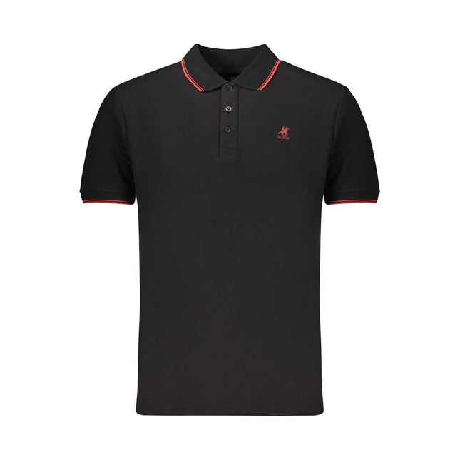 U.S. Grand Black Cotton Men Polo