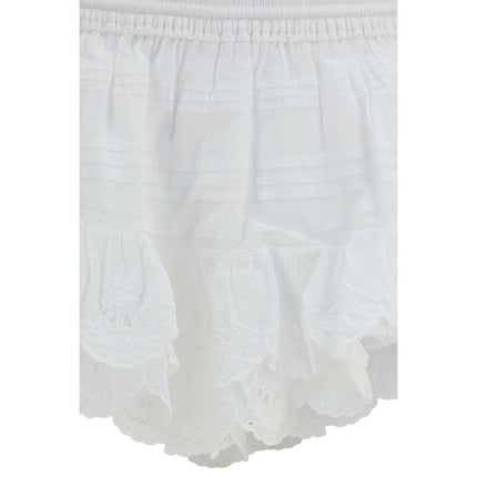Marant Etoile White Cotton Bermuda Shorts