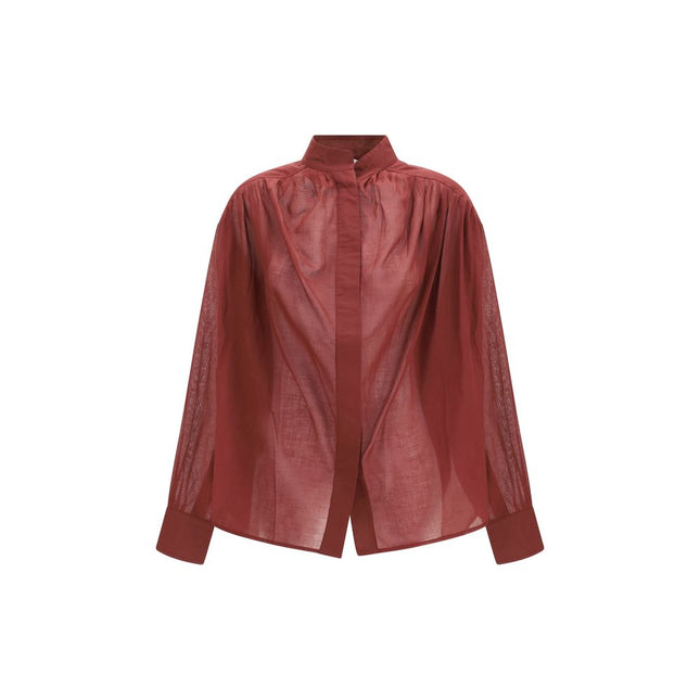 The Andamane Bordeaux Cotton Shirt