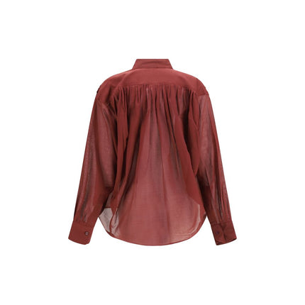 The Andamane Bordeaux Cotton Shirt