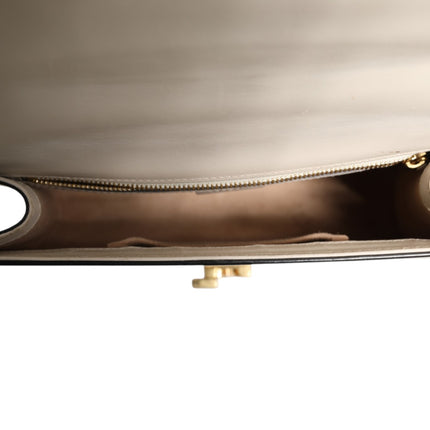 Gucci White Calfskin Leather Sylvie Crossbody Bag
