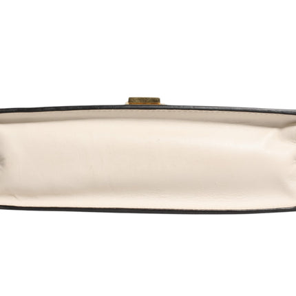 Gucci White Calfskin Leather Sylvie Crossbody Bag