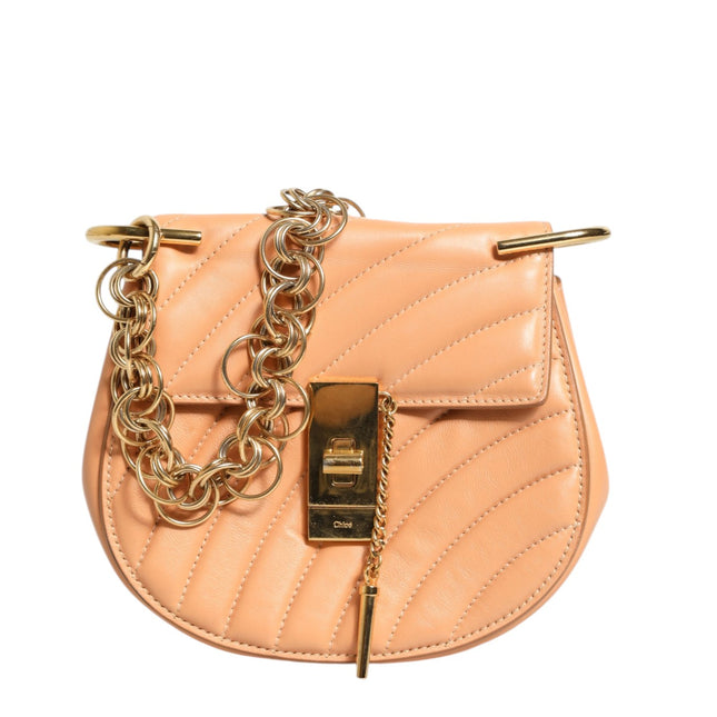 Chloé Quilted Calfskin Leather Drew Bijou Shoulder Bag