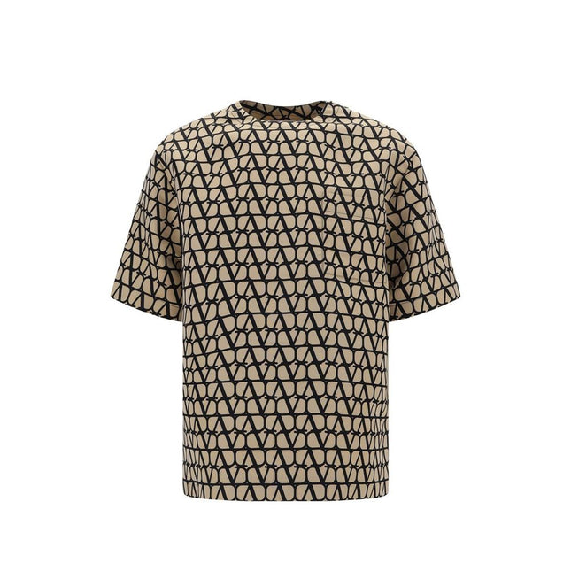Valentino Brown Silk T-Shirt