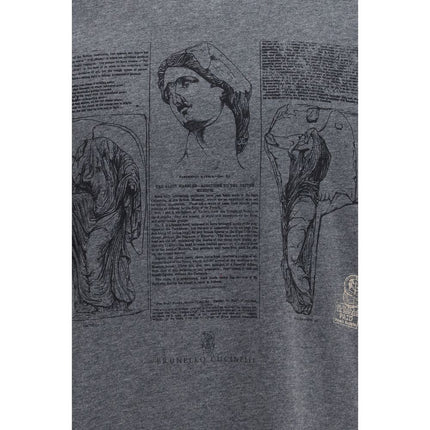 Brunello Cucinelli Blue Cotton T-Shirt