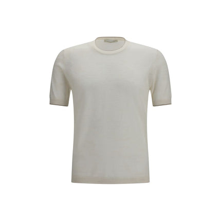 Brooksfield White Linen Shortsleeve Shirt